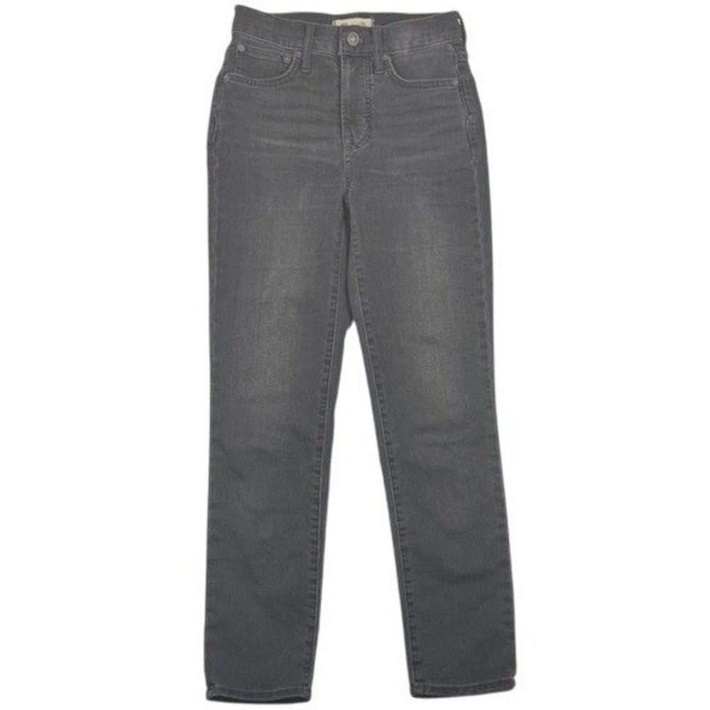 Madewell The Perfect Vintage Jean Womens 24 High Rise Straight Faded Black Denim